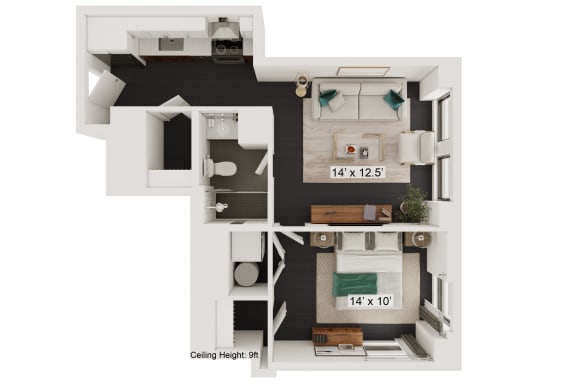 Picture of Floor Plans of Deco at CNB Apartments in Downtown Richmond, VA